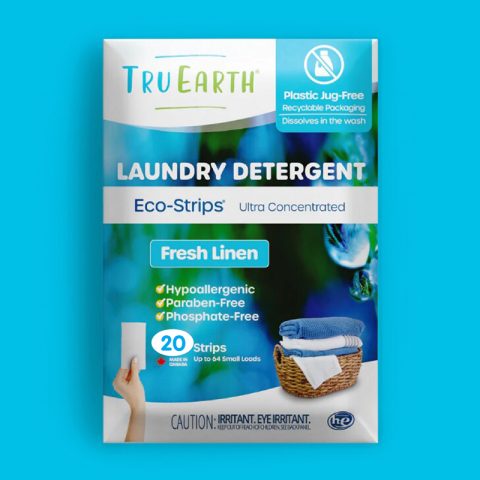 Tru Earth Fresh Linen Laundry Detergent Strips - 20 Wash Loads