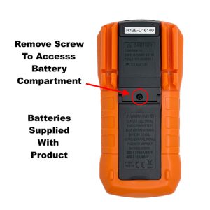 rear of peak meters orange multimeter