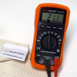 Peak orange multimeter with leads